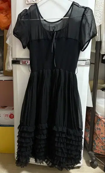 DIANE von FURSTENBERG 원피스 S 블랙 크루넥