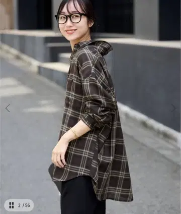 슬로브 이에나 체크 셔츠