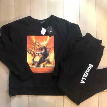 GODZILLA 고질라 맨투맨 트레이닝복 팬츠 상하의 세트 L