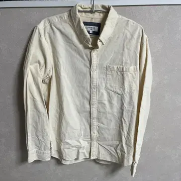 EDIFICE 아이보리 버튼 다운 셔츠 48 일본제 코듀로이