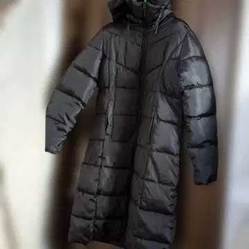 블랙 롱 다운 자켓