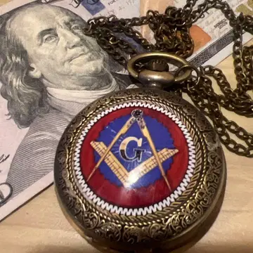 특가 US 직수입 앤티크 비밀결사 프리메이슨 회중시계 금속제 작동품