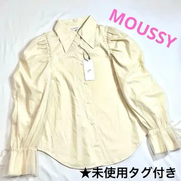 미사용 택 포함 MOUSSY TULLE SLEEVE 셔츠 블라우스