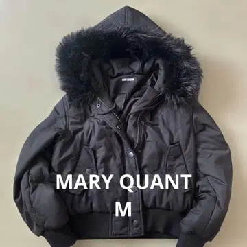 MARY QUANT 퍼 충전솜 코트 다운 코트
