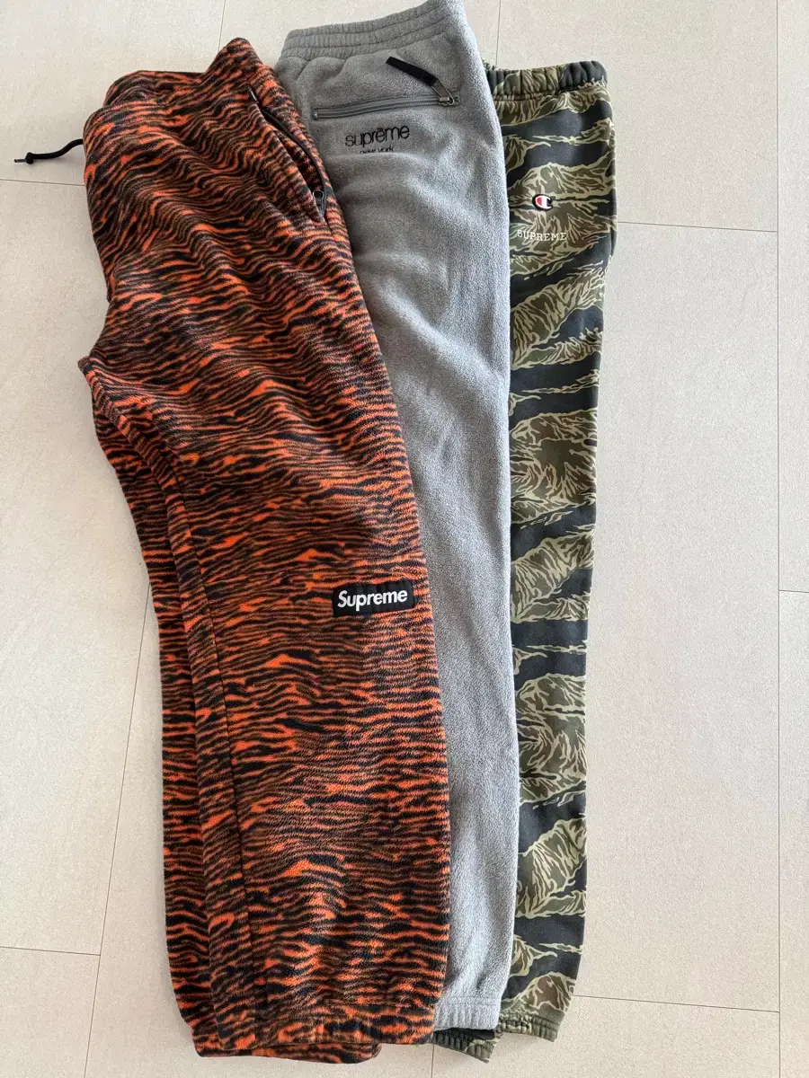 Supreme Polartec Fleece Pants &amp; Champion Collaboration Pants