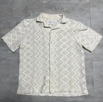 텍스처 크로셰 셔츠