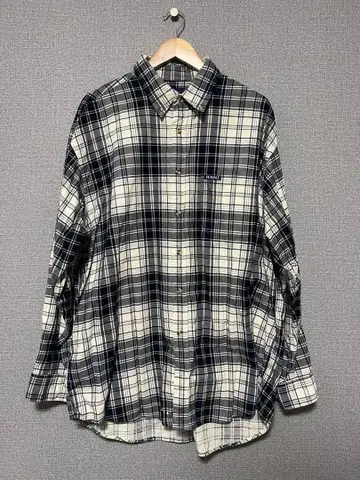 KANI 체크 무늬 긴팔 셔츠 XL