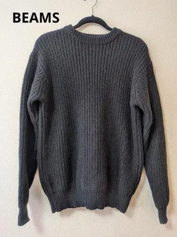 BEAMS 블랙 니트 스웨터 M