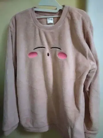 [ 미사용 새상품 ] 별의 커비 복슬복슬 보아 상하의 룸웨어