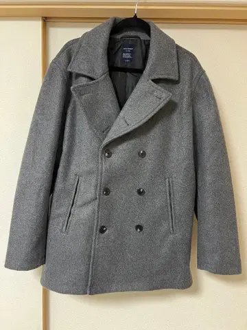 남성용 피 코트 그레이 XL