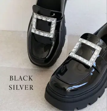 민키미 REIMI 님 콜라보 통굽 비쥬 로퍼 블랙 실버 S