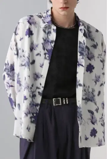 HARE 멀티 재료 패턴 셔츠