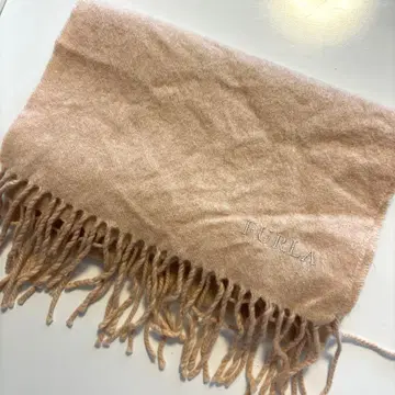 FURLA 핑크 베이지 캐시미어 머플러