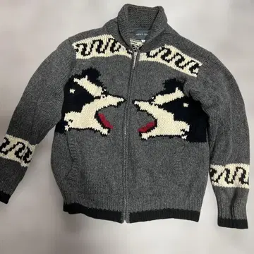 MEN'S TOMA 울프 니트 집업 스웨터 카우친 S