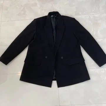 자라 ZARA 테일러드 자켓 오버 사이즈 더블 버튼 블랙