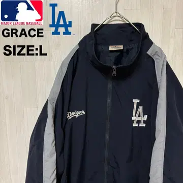 MLB GRACE 로스앤젤레스 다저스 바시티 자켓 나일론 자켓 L