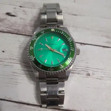 [일본제] GRANDEUR 남성용 자동 시계 작동 확인됨 그린