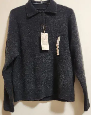[ 새상품 ] 무인양품 울 혼방 폴로 스웨터