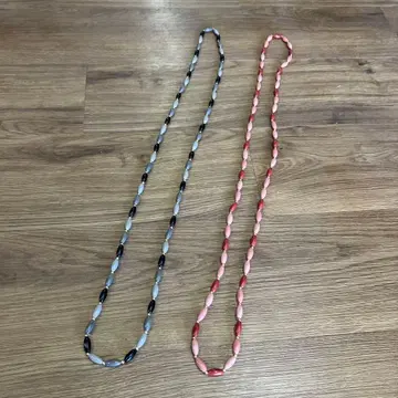 2세트 비즈 롱 목걸이 2WAY 팔찌 액세서리