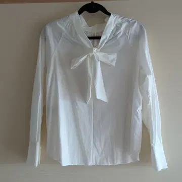 GREEN LABEL 화이트 리본 셔츠 M