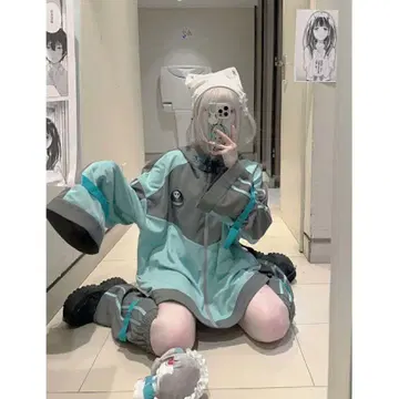 병약미! 시부야 서브컬처 계열 후드티 레그 포함