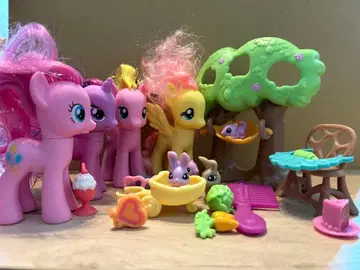 마이 리틀 포니 피규어 세트 레어 갈기 메탈 반짝반짝