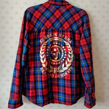 ZUMBA 체크 무늬 긴팔 셔츠