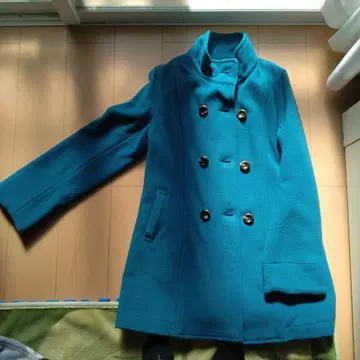 터콰이즈 더블 브레스트 코트 LT 사이즈