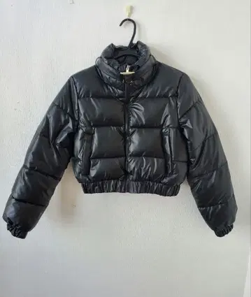 가죽풍 숏 기장 블루종 자켓