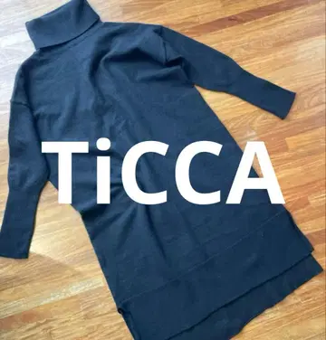TiCCA 터틀넥 니트 원피스 블랙