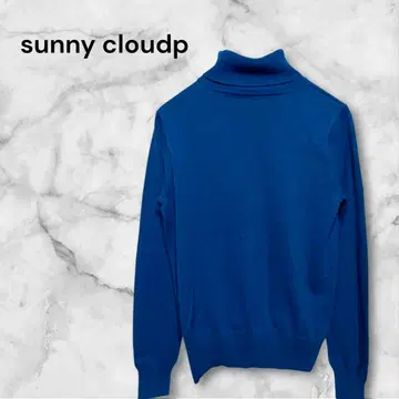 써니클라우드 터틀넥 스웨터 파랑 하이넥 니트 긴팔 M 사이즈
