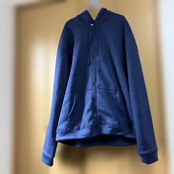 네이비 풀 집업 후드티 후드 부착 셋업