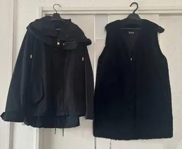 THE RERACS 리라쿠스 라이너 포함 모즈 코트 3WAY 블랙