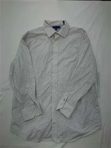 타미 힐피거 체크 무늬 긴팔 셔츠 XL 사이즈 남성용