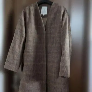 niko and - 체크 무늬 롱 코트