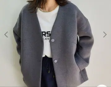 BARNYARDSTORM 종이 원단 노카라 그레이 자켓