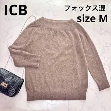 ICB 아이씨비 폭스 혼방 울 포근 니트 M 브라운