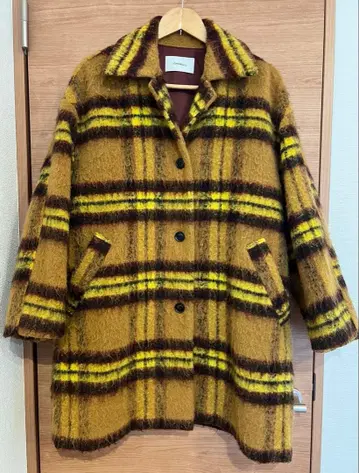 Johnbull 샤기 체크 숏코트