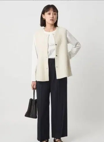 그린 라벨 릴랙싱 FOX 블렌드 세케츠 니트 베스트