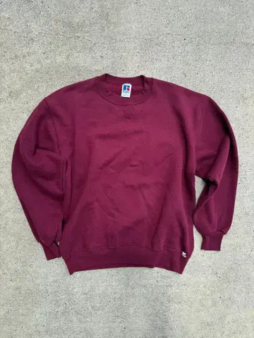 90s 러셀 맨투맨 블랭크 usa제 짧은 기장 앞 V