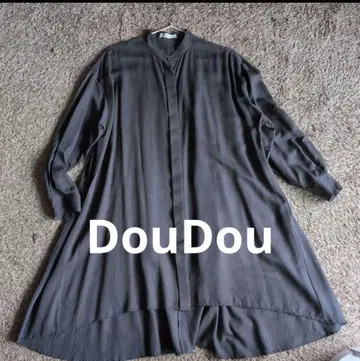 DouDou 다크 그레이 롱 셔츠 긴팔