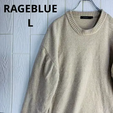 RAGEBLUE 베이지 크루넥 니트 L 폴리에스테르 100%
