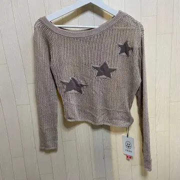 [미사용 새상품] CIDER 니트 원숄더 스타 별