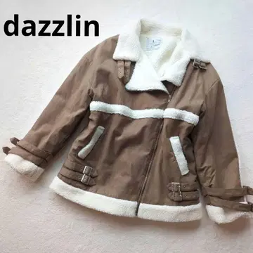 dazzlin 무스탕 보아 자켓 브라운 스웨이드