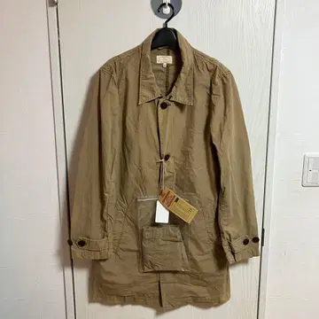 JOEY FACTORY 가먼트 다이 스텐카라 코트 베이지 미사용