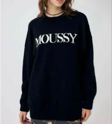 MOUSSY 마우지 니트 블랙