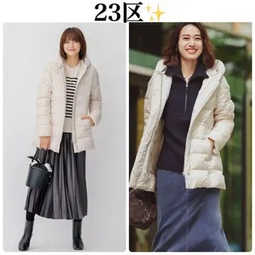 23구 2023 [세탁 가능] 시레타프타 숏 다운 코트 베이지 M