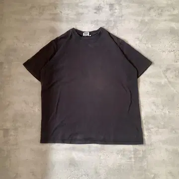 used vintage 티셔츠 백 프린트 번 티셔츠 차콜 그레이