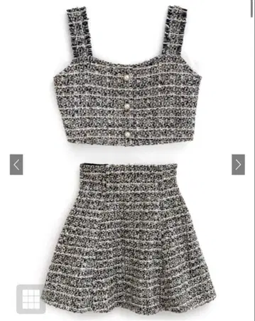 라메 트위드 셋업 GRL