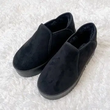 [ 미사용 새상품 ] dedes/데데스 어그 부츠 슬립온 통굽 블랙